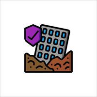 A building with a check mark on it vector