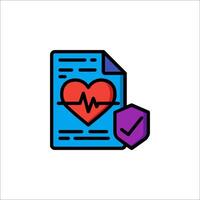 A heart and a check mark on a document vector
