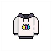 A hoodie with colorful paint on it vector
