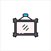 A picture frame icon on a white background vector