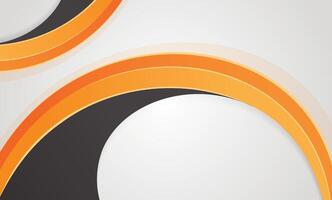Black and yellow abstract wave design background template vector