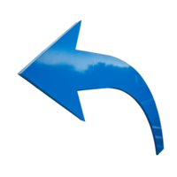 hand drawn curved arrow from the front view is isolated on transparent background png