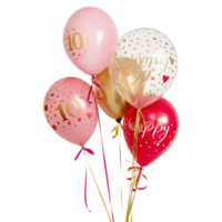 anniversary mix balloons is isolated on transparent background png