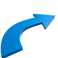 curved dotted arrow from the front view is isolated on transparent background png