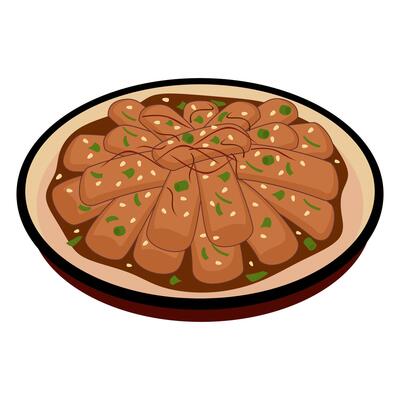 A plate of meat with sauce on it