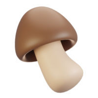 3d rendering vegetables icon concept. 3d render mushroom icon png