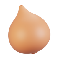 3d rendering vegetables icon concept. 3d render onion icon png