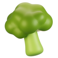 3d rendering vegetables icon concept. 3d render broccoli icon png