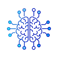Neural network icon glowing brain digital world infographic art tech environment close-up view innovative concept png