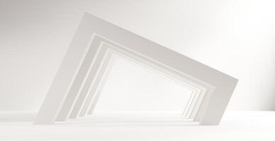 White corridor empty interior room background, 3d rendering. photo