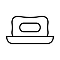 Soap bar minimalist outline icon vector