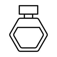 Perfume bottle minimalist outline icon vector
