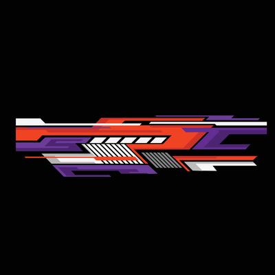 car livery decal design with strip line style. personal and racing car modification stickers