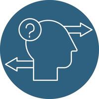 A person's head with a question mark on it vector