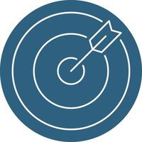 Target arrow in the center of a target icon illustration vector
