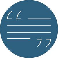 A blue circle with a line of text on it vector