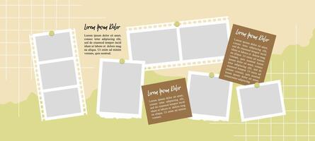 Template Picture Collage of realistic frames Border vector