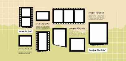 template Picture Photo frame collage modern concept vector