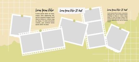 Template Design Collage Frames for photo Creative vector