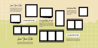 Picture Design Collage photo frames set with text vector