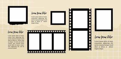 design Picture Photo frame collage concept vector