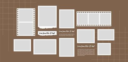 design picture blank collage template vector