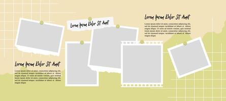 Template Picture collage frames set collection vector