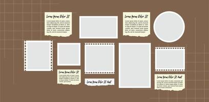 Design Picture page grid layout abstract photo frames vector
