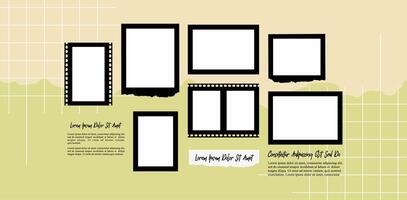 Design Blanck photo frame collage collection vector