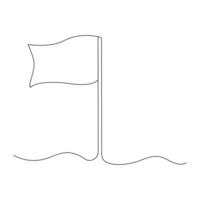 The unbroken line in national flag one-line art represents the unyielding bond between citizens and their country. vector