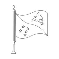 The continuous line in national flag one-line art embodies the enduring spirit of a nation, flowing seamlessly to create a symbol of pride vector