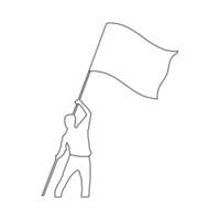 National flag one-line art transforms the essence of a nation's flag into a fluid, elegant design, highlighting both simplicity and deep meaning vector