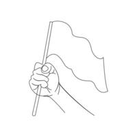 Through a continuous stroke, national flag one-line art expresses the patriotism and history woven into the fabric of a nation. vector