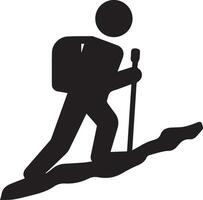 a man climbing mountain simple image vector