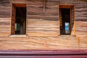 Clay wall of Wat Phana Khong Kharam located in Chiang Rai province of Thailand. photo