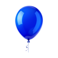 Blue balloon isolated on transparent background. Generate through Ai png