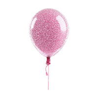 Tethered pink balloon isolated on transparent background png