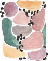 a painting of stones and leaves in different colors abstract vector