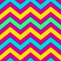 Seamless geometric zigzag pattern vibrant neon colors minimalist design digital art abstract viewpoint vector