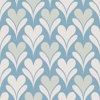 Seamless pattern of geometric hearts minimalist design calm environment creative concept vector