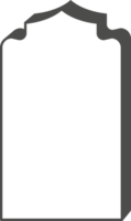 Ramadan minimal Y2K frame. Islamic boho arch. Aesthetic modern element for post and card. Outline minimalistic template png