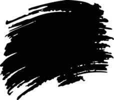 Bold Black Ink Brush Stroke Abstract Illustration with Grunge Texture for Artistic Digital Design Elements and Backgrounds vector
