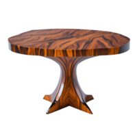 Luxurious chestnut dining table isolated on transparent background png