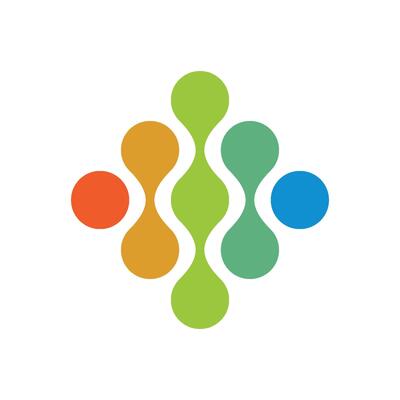 Diamond Shape Molecule Quantum Dots Logo Template Illustration Design. EPS 10.
