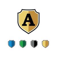 Initial Shield Logo Template Illustration Design. EPS 10. vector