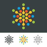 Set Colorful Pixel Dots Logo Template Illustration Design. EPS 10. vector