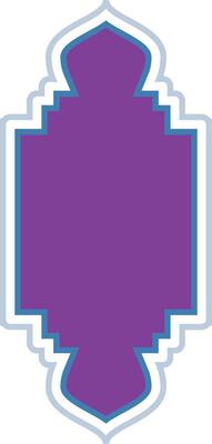 Stylized Purple Islamic Architectural Element