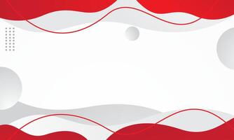 Modern wave abstract red white background vector