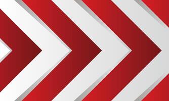 Abstract red arrows stripe white background vector
