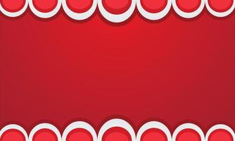Red background with curved flag ornaments on top and bottom vector